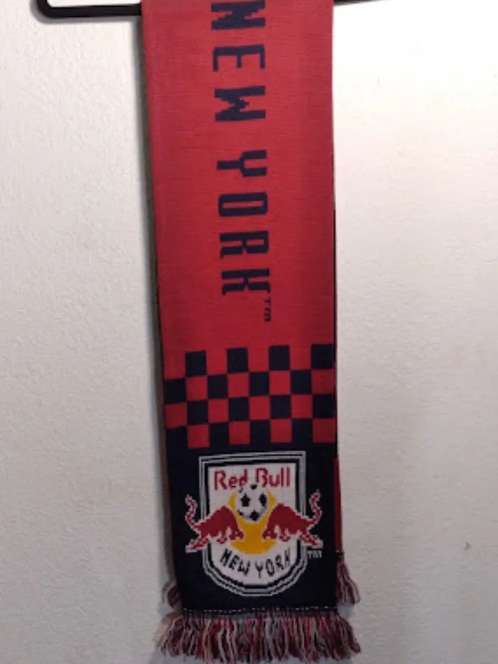 NWOT Adidas New York Red Bulls Fan Scarf | Soccer Supporters Scarf | Fringe Ends